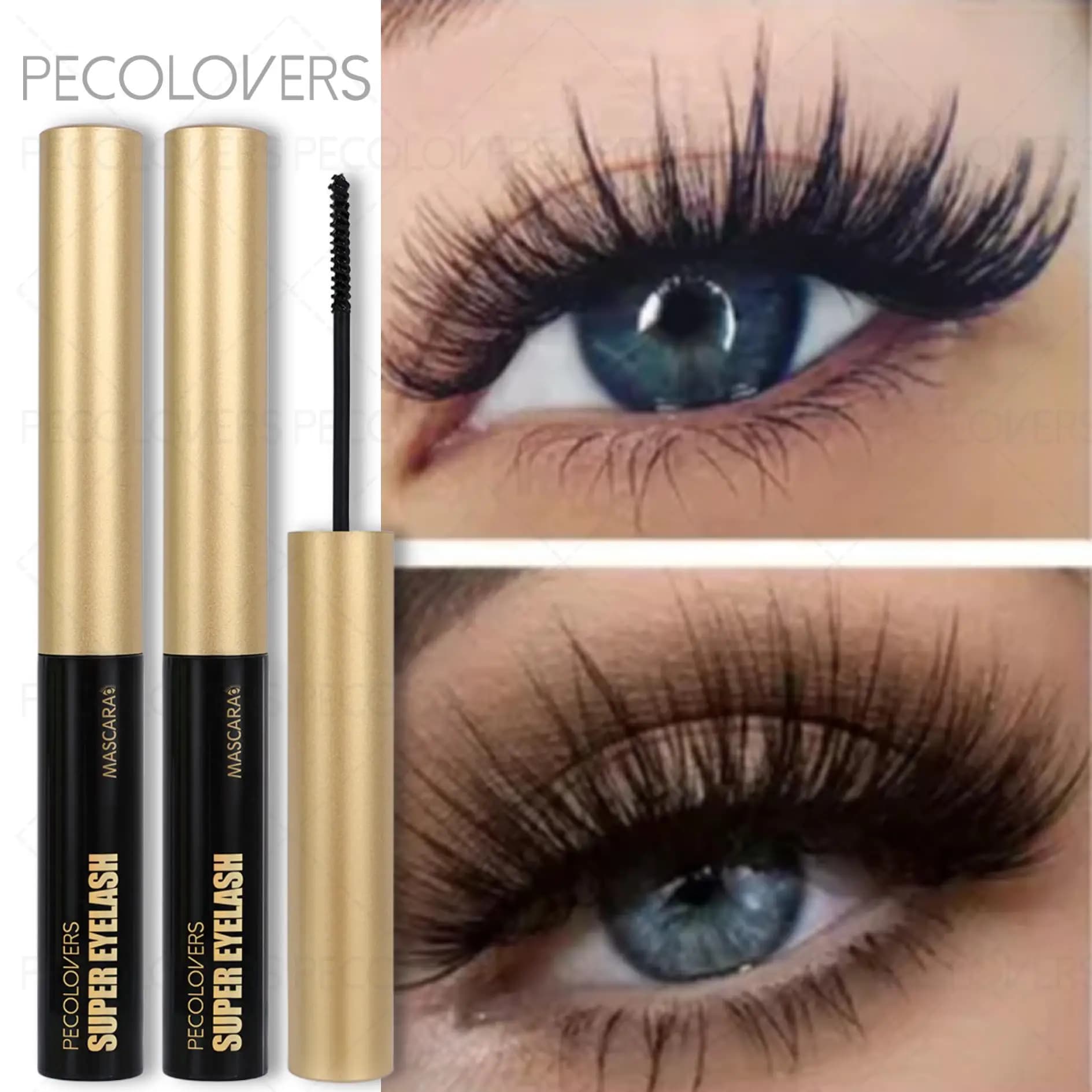 2 waterproof mascara, long-lasting and anti-transfer, sweat resistant, create a perfect look for eye makeup