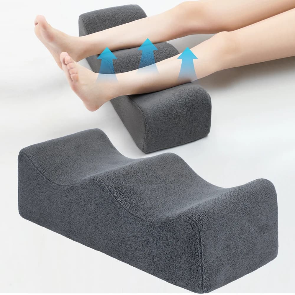 Cuscini per le gambe, cuscino per le gambe per alleviare il dolore alla vita, sollevatore per le gambe per dormire per letto, divano, poltrone, fondo antiscivolo e due fasce fisse