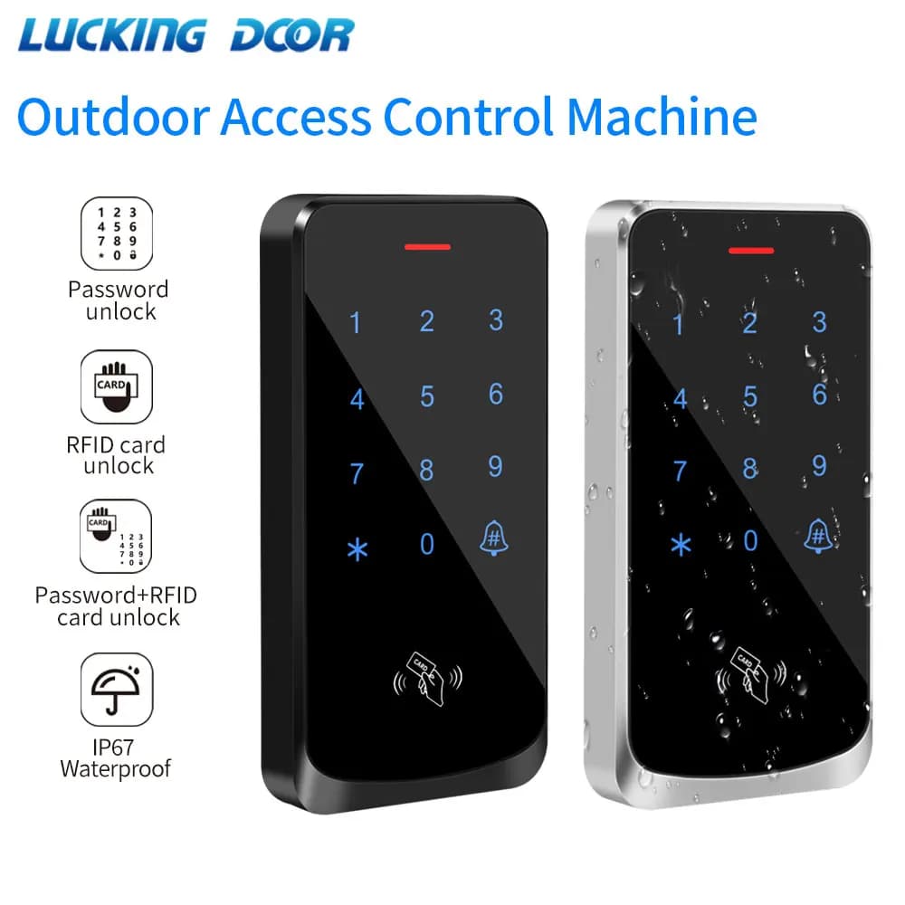 IP68 Waterproof Touch Backlight Access Control Keyboard RFID 125KHz EM Outdoor Access Keypad Door Lock Opener Wiegand Reader