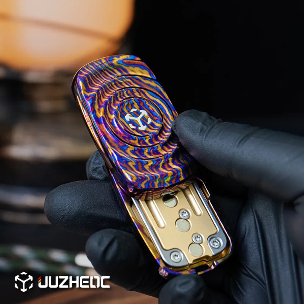 JUZHEDC Timascus Ondulazione Diapason Slider Diapason magnetico Push Slider Punta delle dita Giocattoli Fidget Slider Giocattolo antistress