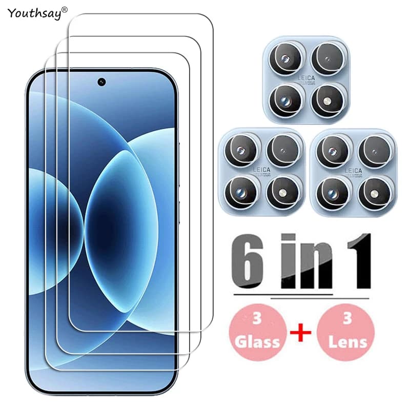HD Tempered Glass Protective Film for Xiaomi 17, Screen Protection and Camera lens for Xiaomi 17