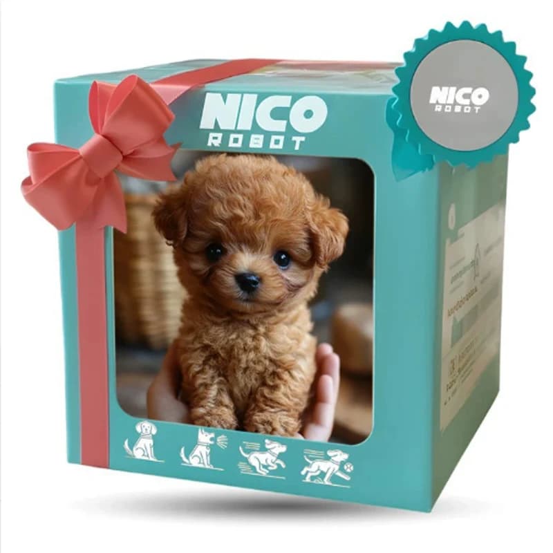 Nuovo Simpatico Cucciolo Robot di Peluche Interattivo che Cammina, Abbaia e Scodinzola - Giocattolo di Peluche per Bambini (Batteria Non Inclusa)