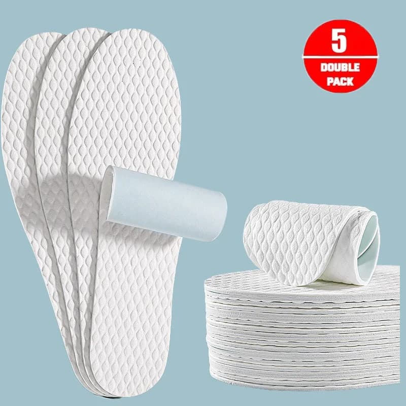 1/3/5 pairs/basins disposable nature pulp wood insole sweat absorption inserts breathable absorption shoes tablets for women men