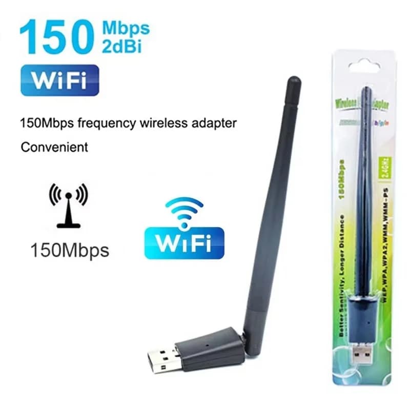 Adattatore WiFi USB mini da 150 Mbps RTL8188 Scheda di rete wireless Ricevitore e trasmettitore WiFi wireless 802.11b/g/n per PC portatile Windows