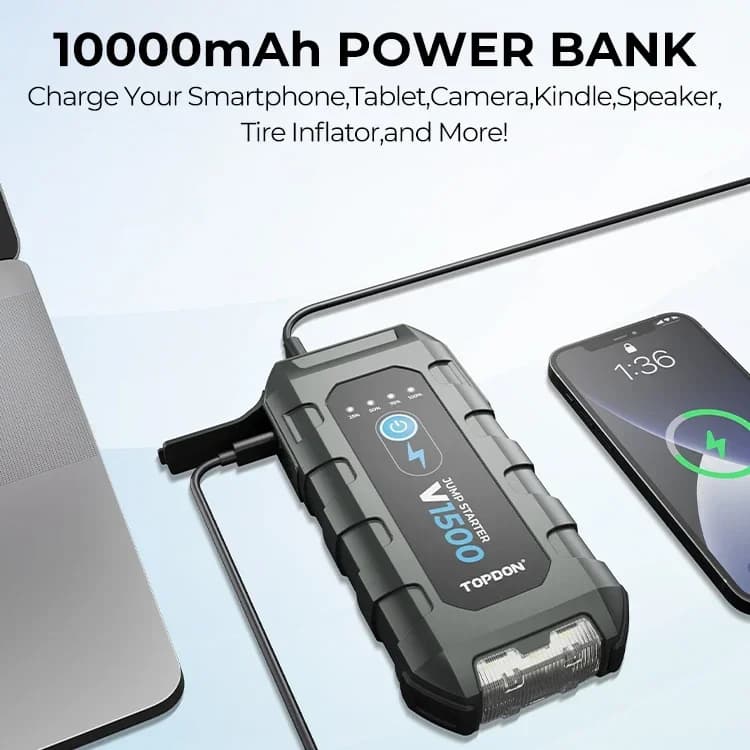 Funzione Super Condensatore 12V Avviatore di emergenza Batteria per auto Batteria multifunzione portatile Booster Powerbank