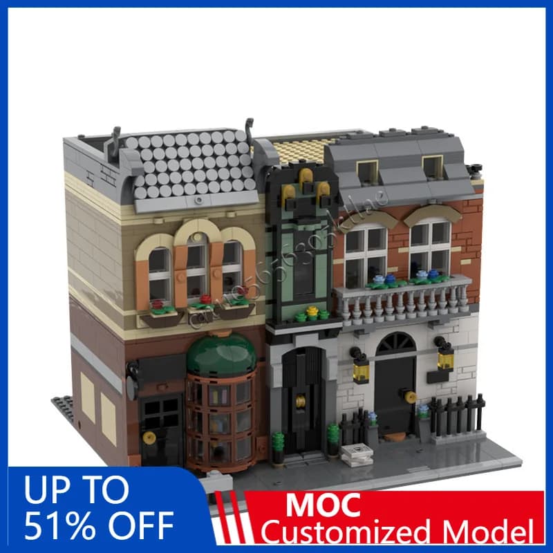 1650 PCS Construction Baker Street MOC Customize Modular Building Block Creative Design Educational DIY Birthday Toy Gift