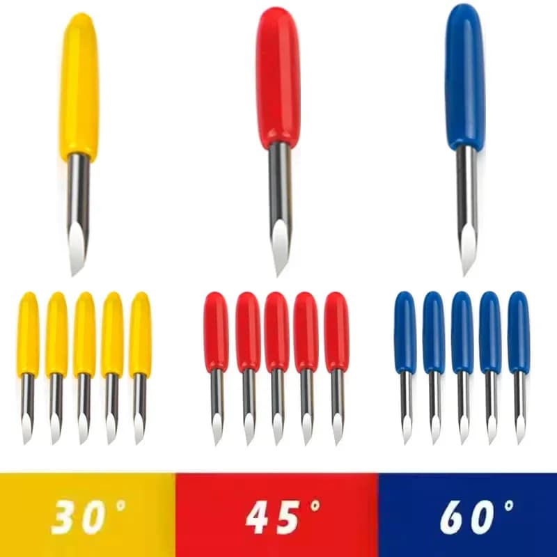 15PCS D Blade Cutting Plotter Vinyl Cutter High Quality Tool Parts 30–60 Degree