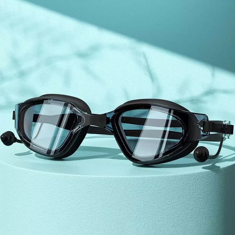 New swimming glasses for adults, waterproof swim glasses with ear plugs for men and women, anti- swim glasses UV