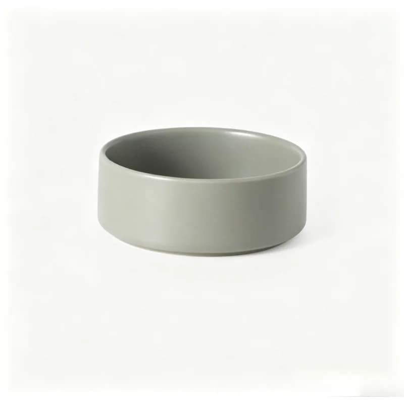 Ceramic Elevated Double Pet Food Water Bowls Wooden Stand Anti-Tip Anti-Spill Feeder for Indoor Cats Small Dogs Puppies