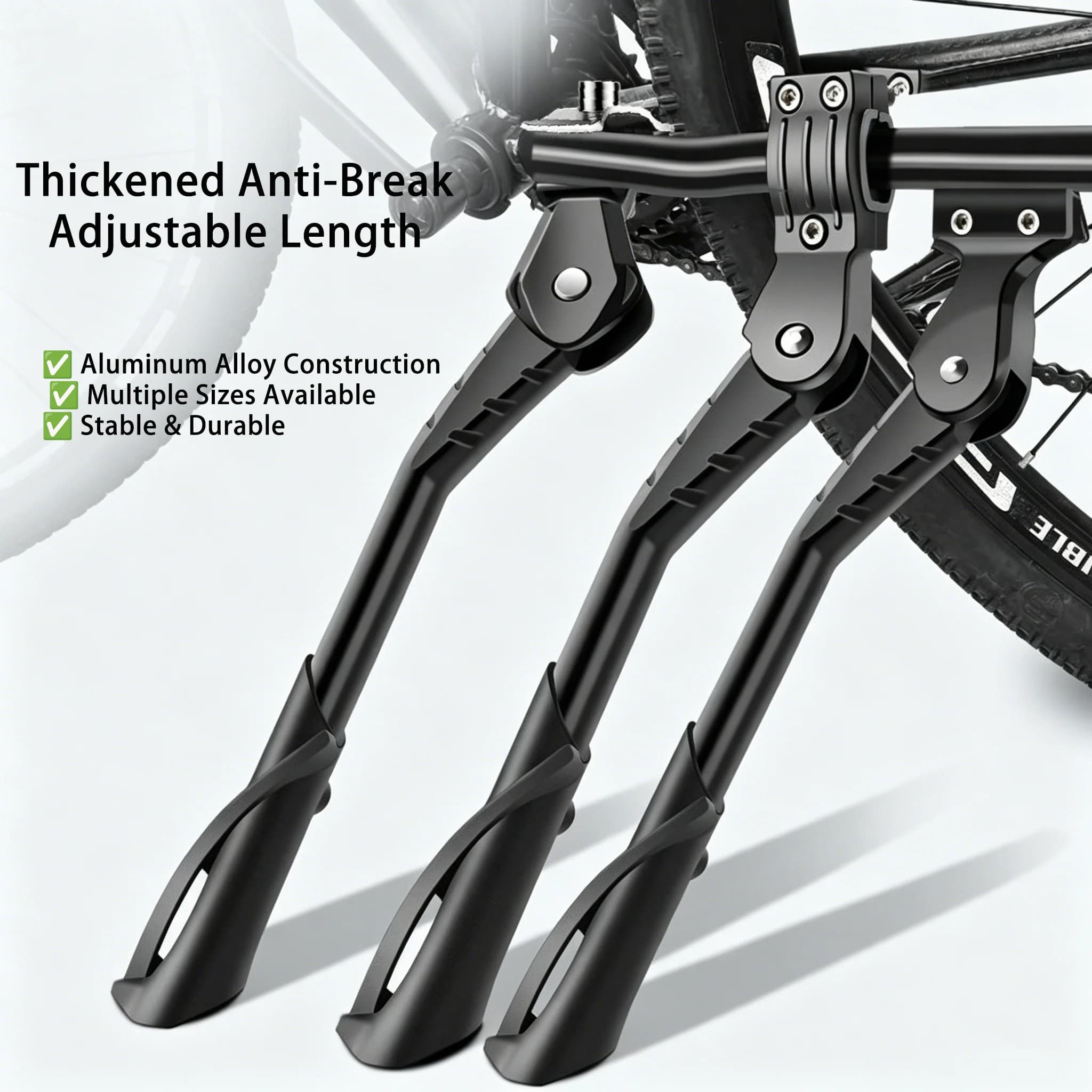 Bicycle Bracket Aluminum Alloy Highway Bicycle Bracket For MTB/Snow/Folding Bike/Electric Vehicle 24-29 inch side footrest supp