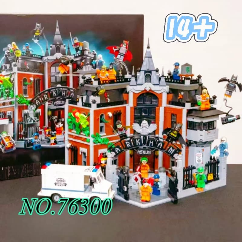 Nuovo Set di Costruzioni 76300 Arkham Asylum 2026, Modello in Mattoncini per Adulti, Collezione, Decorazione Casa, Regalo di Compleanno e Natale