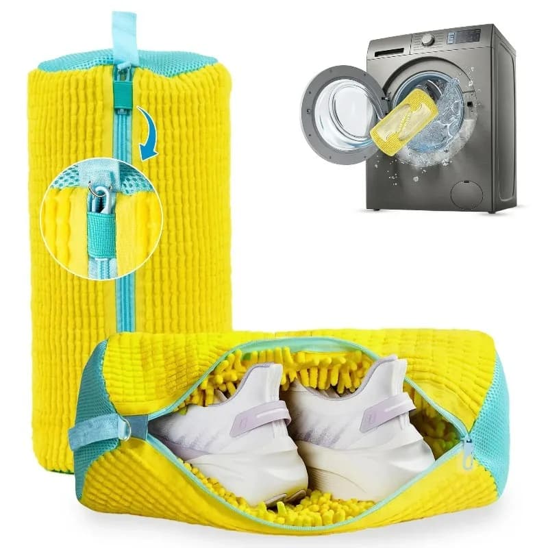 Sacchetto Lavabile per Scarpe per Lavatrice e Asciugatrice, Antipolvere Riutilizzabile, Set per Pulizia Scarpe Sportive/Tennis, Sacchetto per Bucato Anti-Macchia