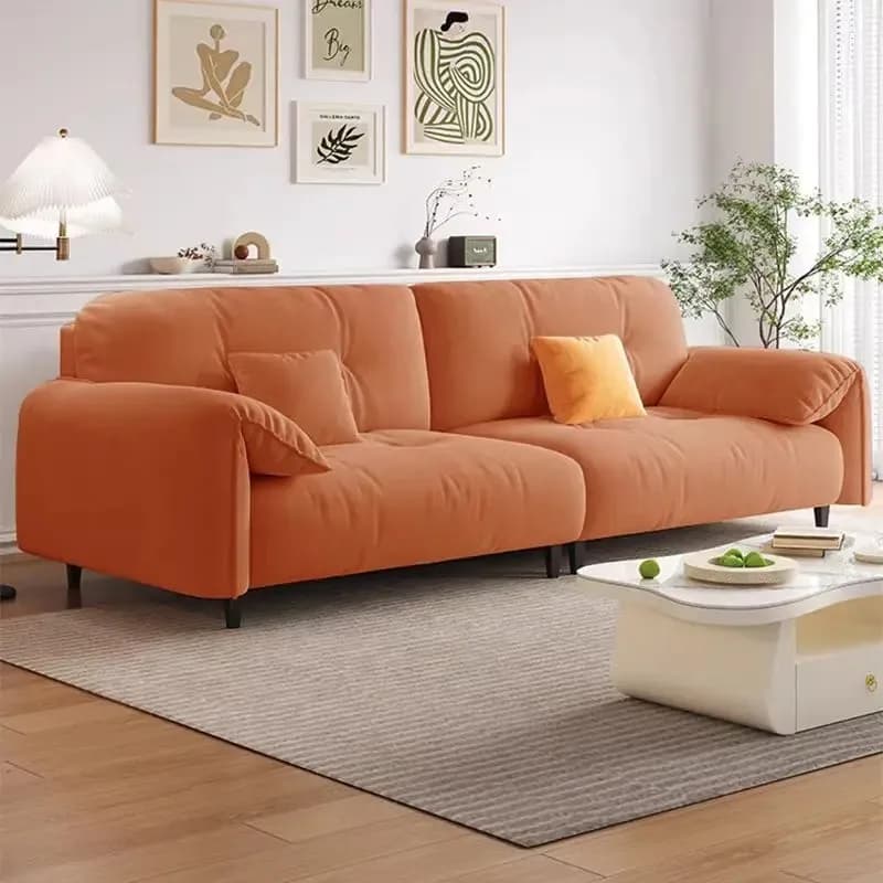 Nuovo Design di Lusso: Set di Divani in Velluto di Alta Gamma, Arredamento Moderno in Stile Francese, Divani per Soggiorno con Schienale Imbottito