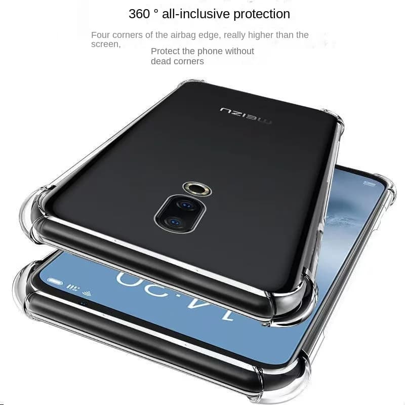 Custodia per Meizu 16 16th Cuscino d'aria Trasparente Airbag Silicone TPU Paraurti Antiurto Cover posteriore Custodia per telefono per Meizu 16 Meizu16 16TH