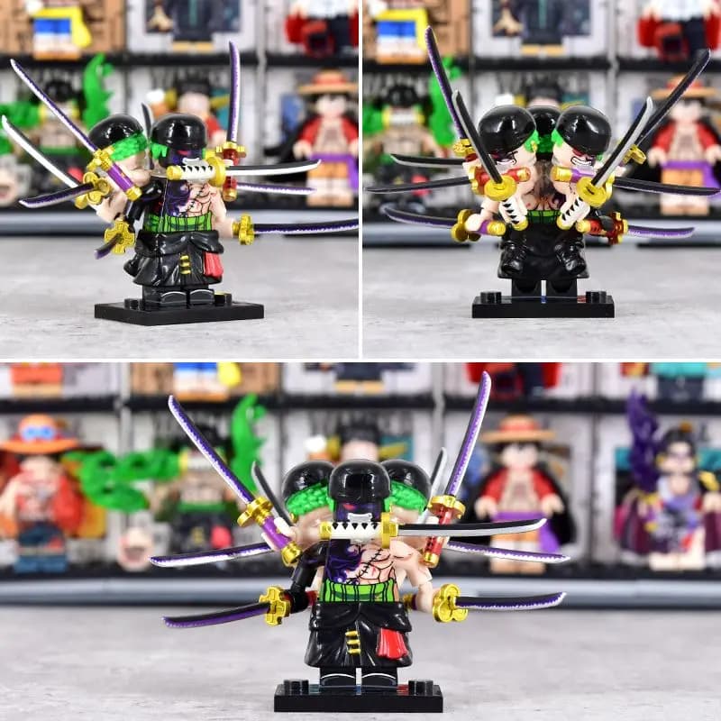 Blocchi da costruzione a tema anime, mini personaggi d'azione, robot educativi, giocattoli per bambini, idea regalo