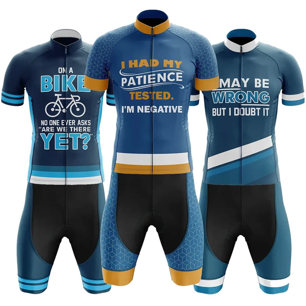 Men's Sleeveless Cycling Knit Negative Tested Road Bike Knit in My Head Ropa Shorts Set Fast Drying Cycling - Cycling