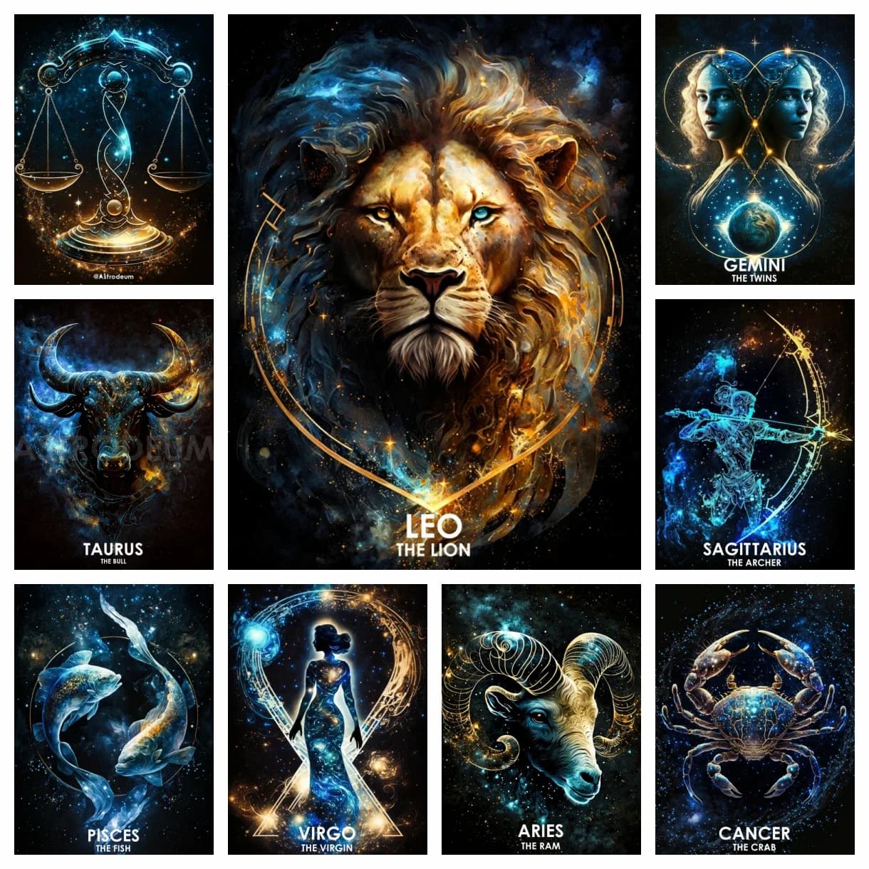 Space Zodiac Signs Constellations Diamond Painting Embroidery Art Astrology Handmade Cross Stitch Mosaic Home Decor Kids Gift