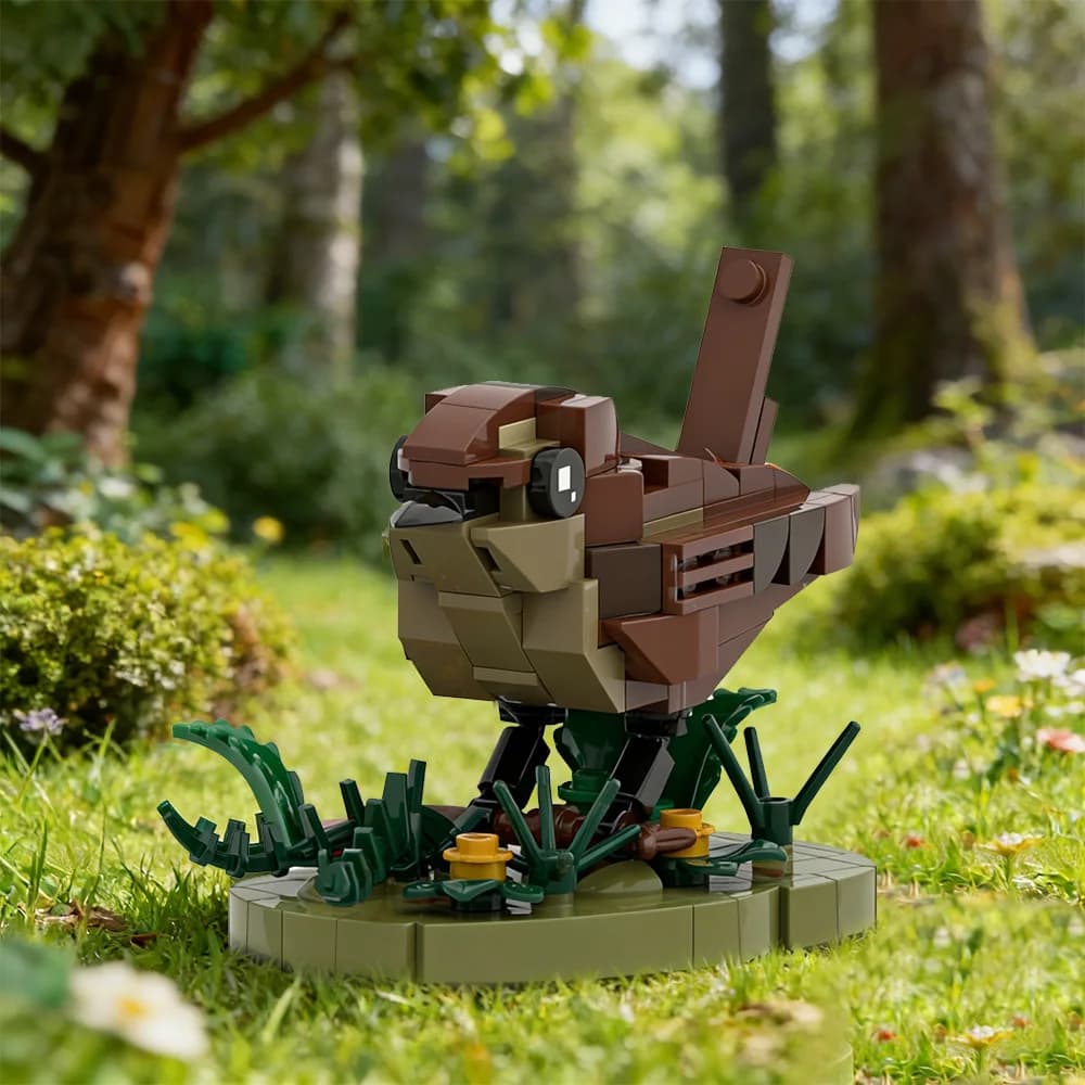 Gobricks MOC Blocchi da Costruzione Modello Uccello Rallo, Mattoncini per Assemblaggio, Giocattoli Educativi per Bambini, Regali di Compleanno Fai-da-Te