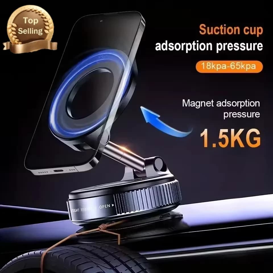 360 ° Super Durable Magnetic Phone Holder Adjustable Vacuum Car Holder Foldable Design For Car Desk Phone Holder Hot Sale