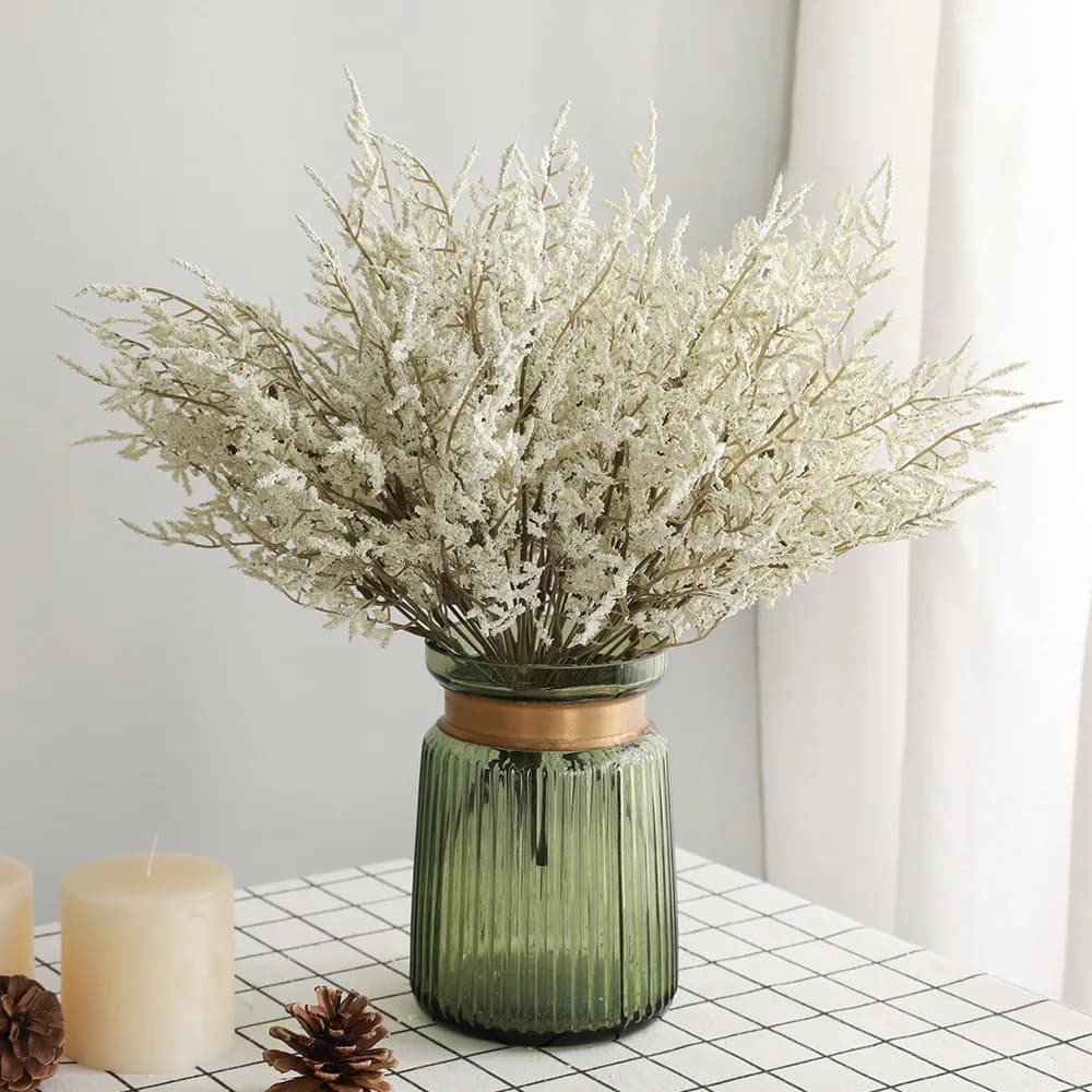 7 forchette 25 teste Amante Erba Soggiorno Matrimonio Decorazione della casa Bouquet Decorazione del desktop Fiori artificiali