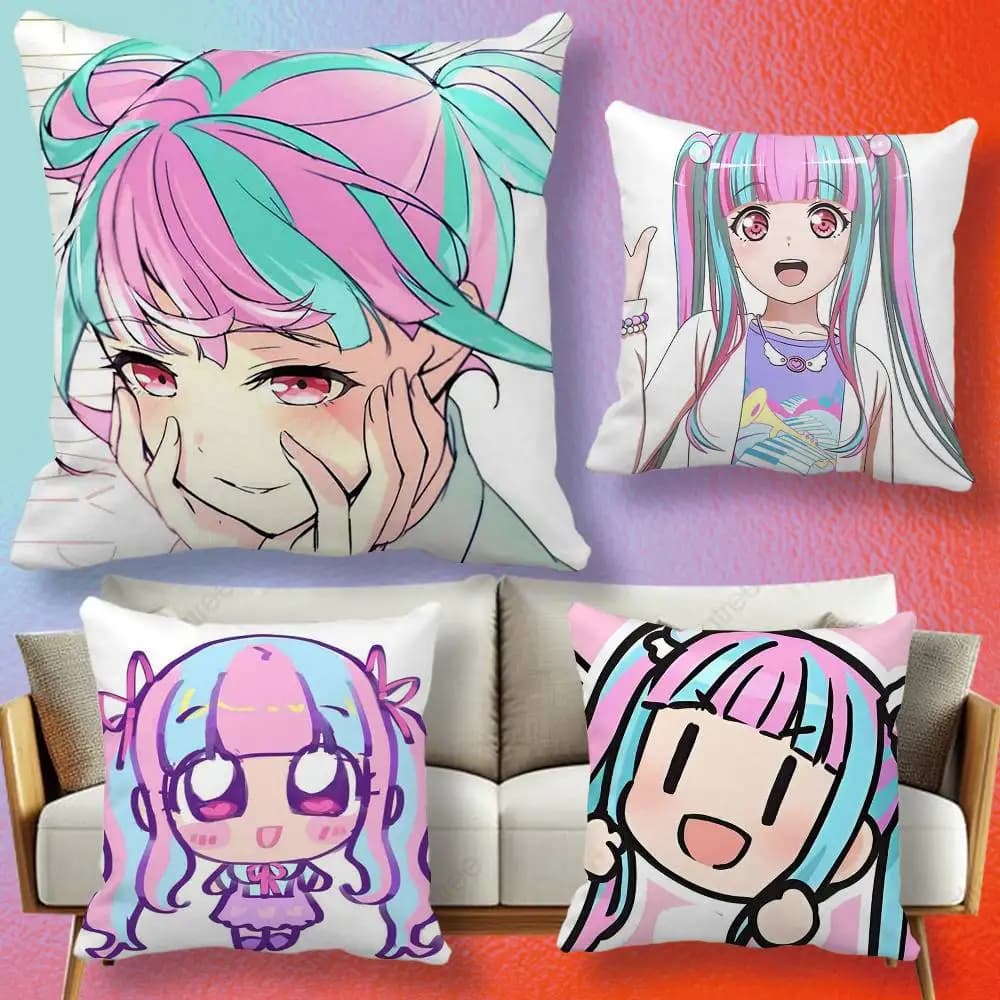 Nyubara Reona BanG Dream Anime Pillow cover Soft Microfiber Pillowcase Home Sofa Decor Surprise Decorative printed.