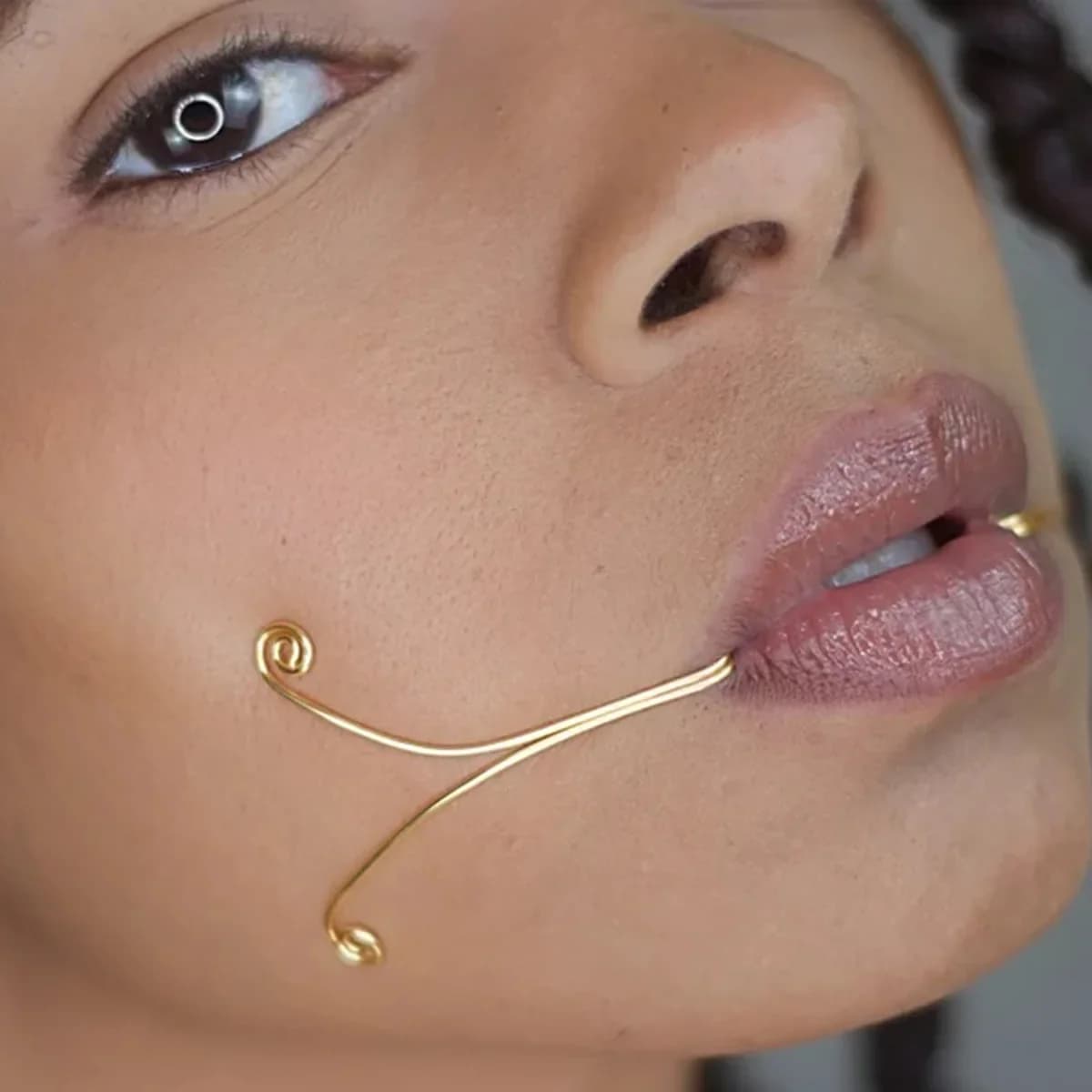 Clip per Labbro Non Perforante da 1 Pezzo Adatta per Donne - Anello Istantaneo Senza Piercing, Labbro Bohemien per Feste