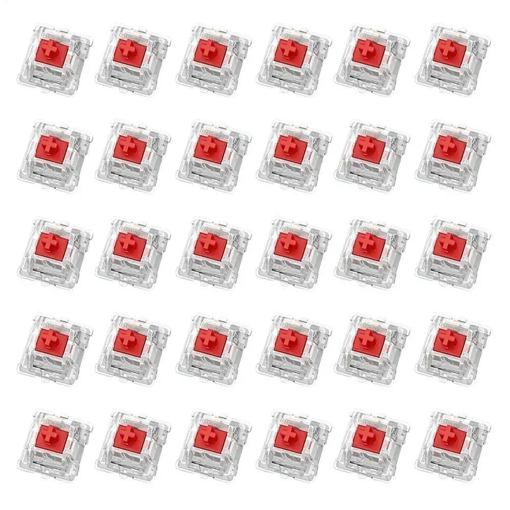 20Pcs New Plastic Mechanical Keyboard Switches Linear Dustproof Key Switch Tactile Silent Keyboard Clicker Gaming