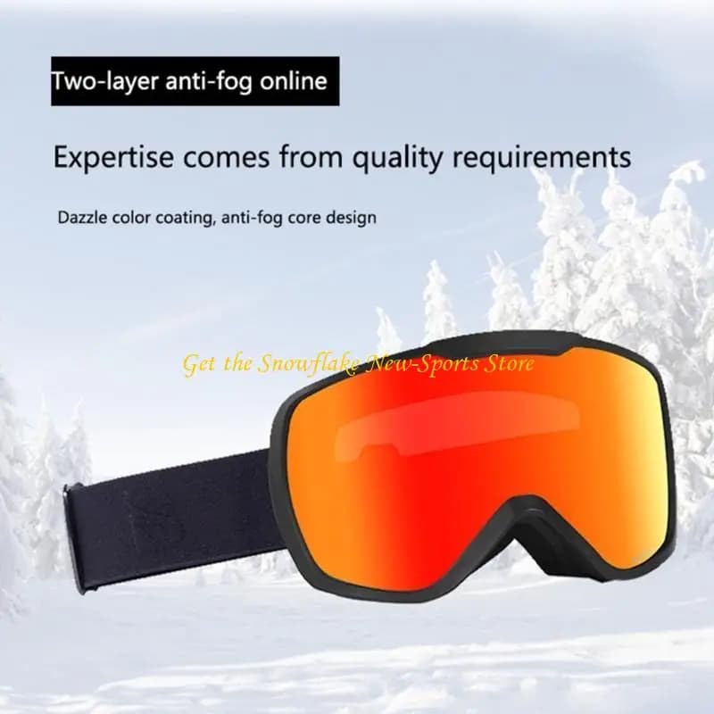 E56D Occhiali da snowboard Protezione UV Doppi strati Occhiali da sci Occhiali da sci antiappannamento Occhiali da neve con per