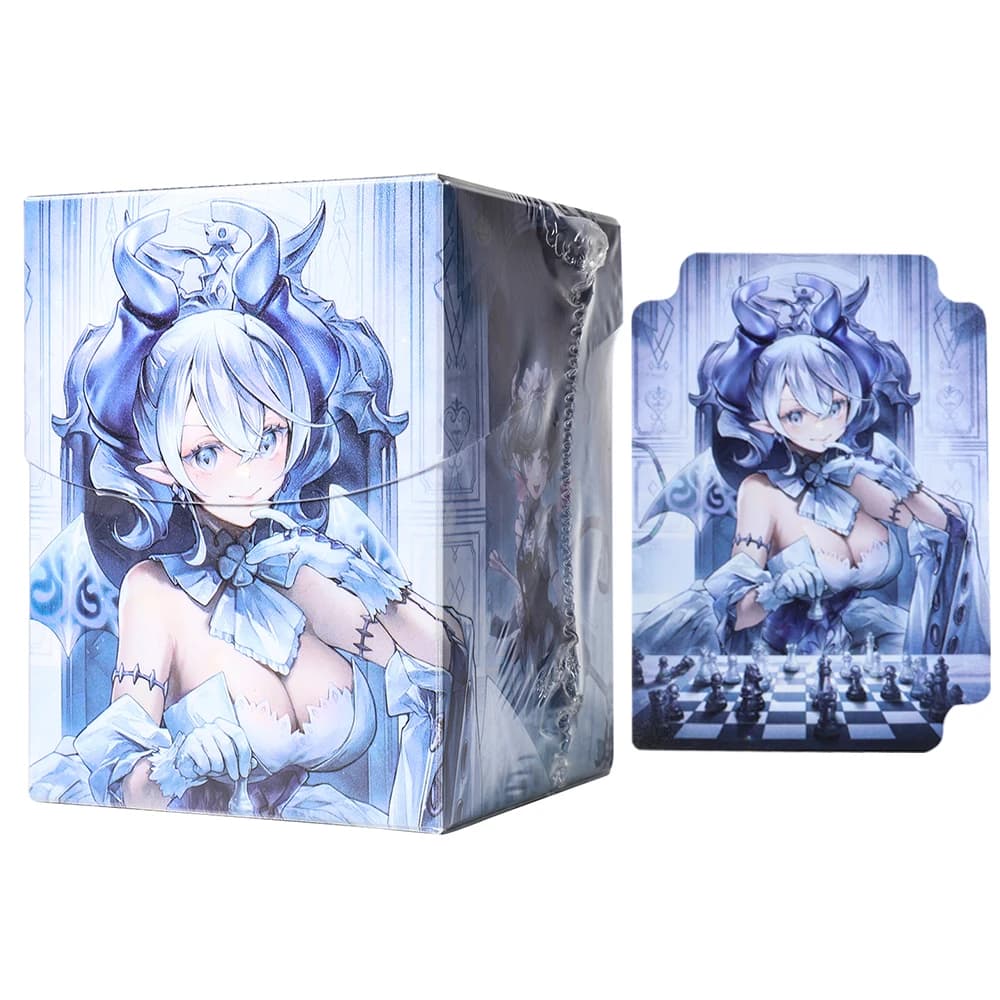 Scatola per Carte Collezionabili in Plastica BASIC LANDS da 100+ Carte, Contiene Carte con Doppia Protezione, Custodia per Mazzi TCG/CCG per MTG/YGO con Due Divisori