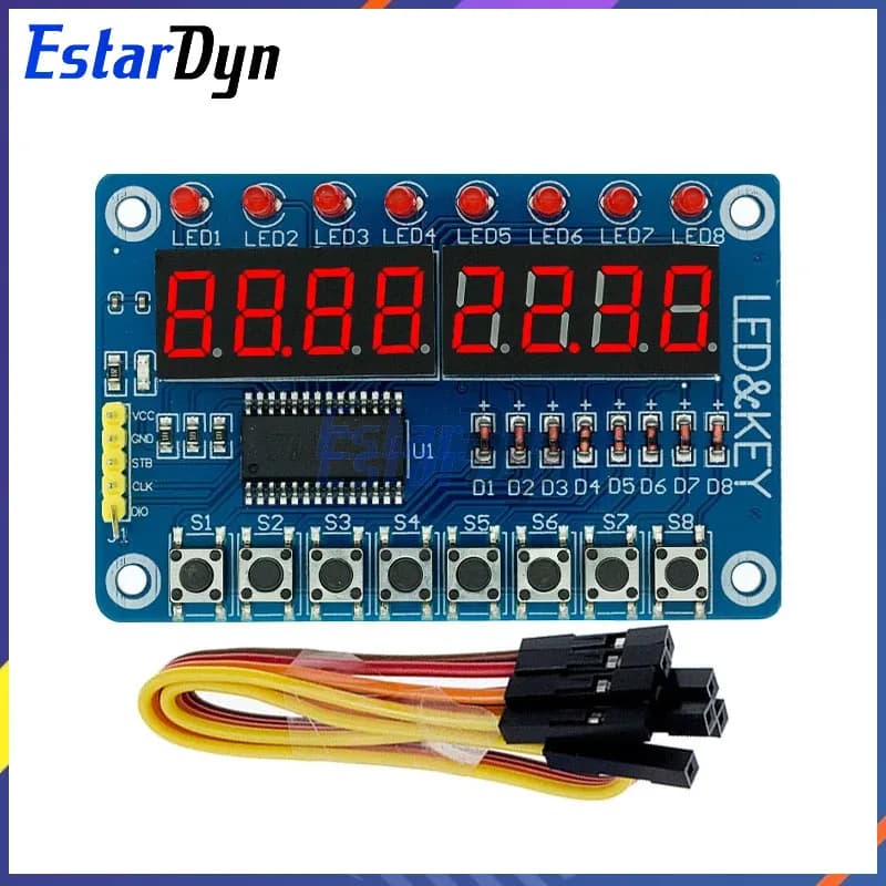 Estardyn TM1638 Key Display Module for AVR Arduino New 8 Bit Digital LED Tube