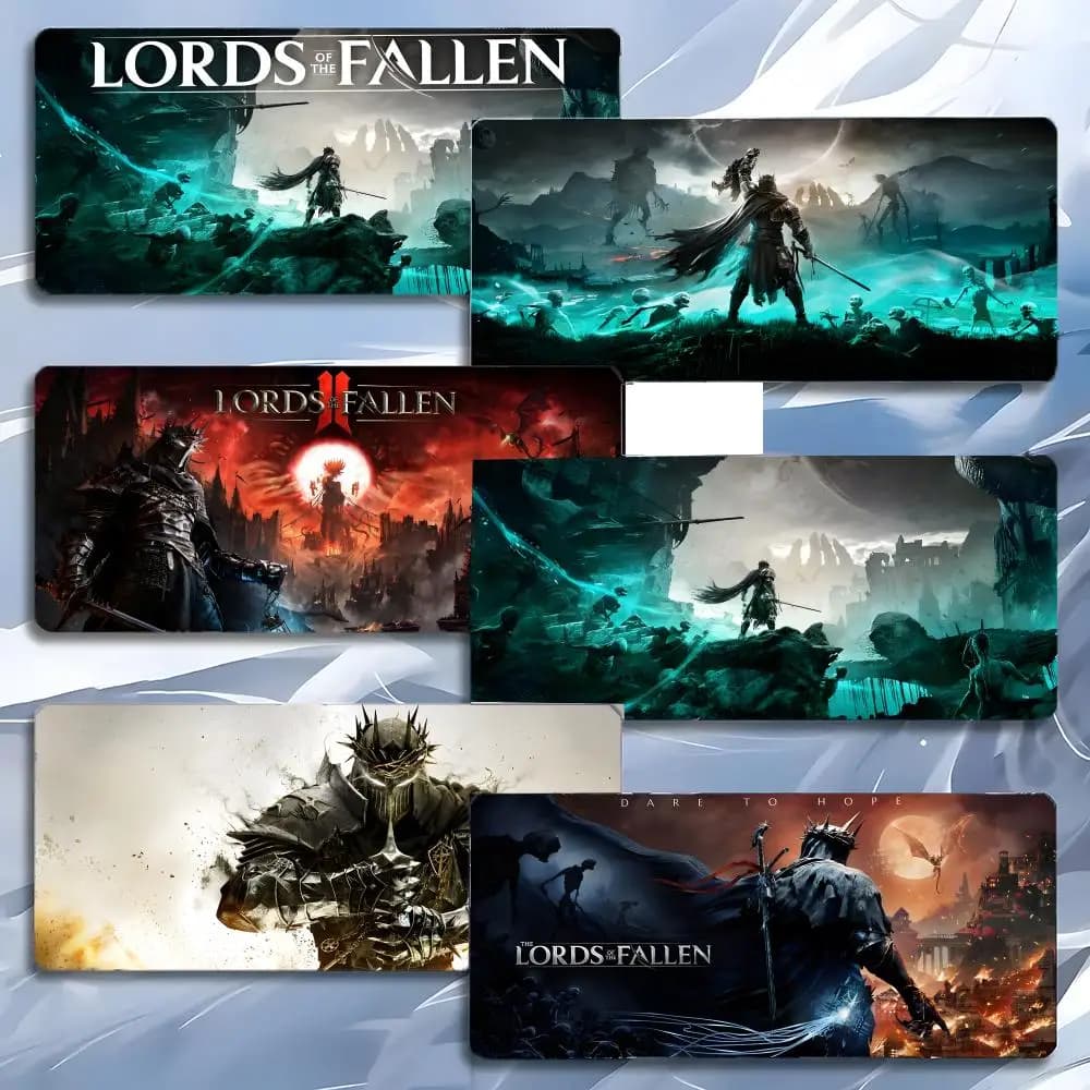 Tappetino per mouse Game Dark Fantasy L-Lords of the Fallen, tappetino per mouse grande da gioco LockEdge, tappetino da scrivania per PC ispessito