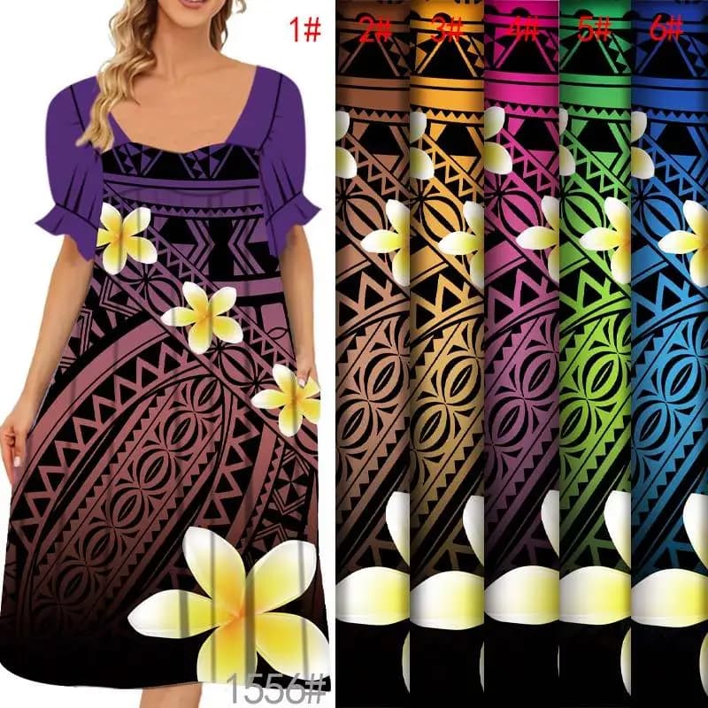 Polyester Fabric with Henry Textile Tribal Pattern for Sarong and Mumu Dresses