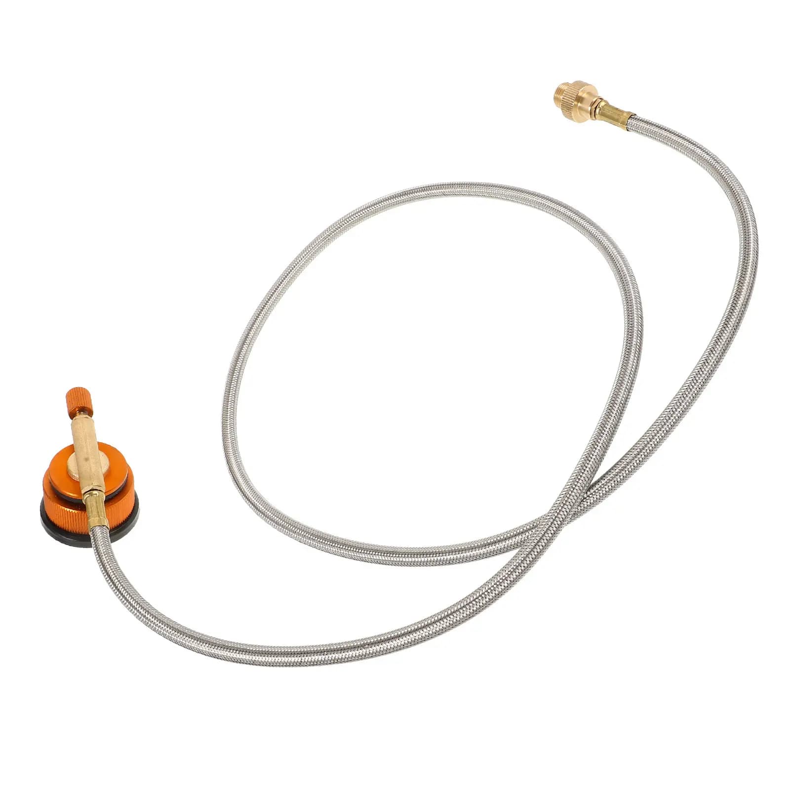 1 set of propane converters with gas tank adaptor with flexible pipe for outdoor camping stove, efficient combustion wear-resistant portable stove