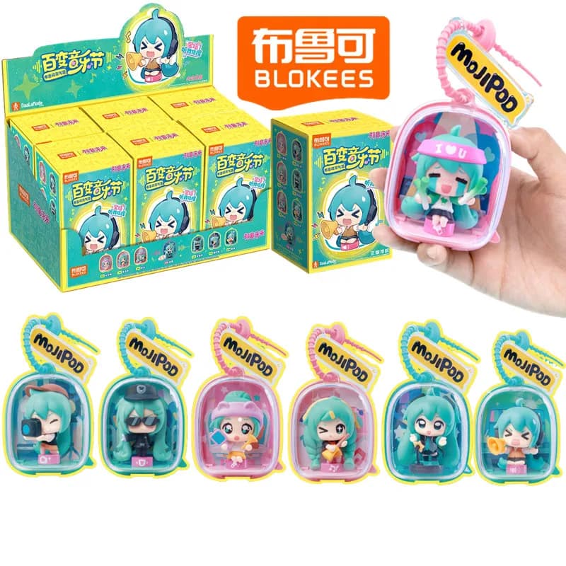 BLOKEES Hatsune Miku MOJIPOD VOCALOID Variety Music Festival Mystery Action Figure Toys Doll Peripheral Model Birthday Gifts