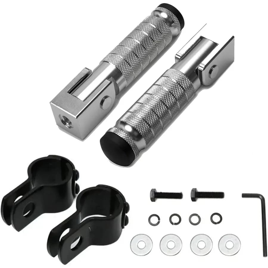 M8 Moto Pedane Pieghevoli da 90 Gradi CNC Antiscivolo Poggiapiedi Universale Misura per Yamaha Honda Suzuki Aprilia Electri