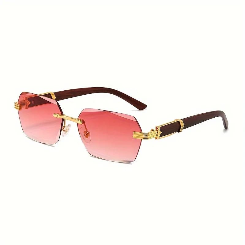 Women's Rectangular Frameless Sunglasses Men's 1990s Vintage Frameless Square Sunglasses Sunglasses