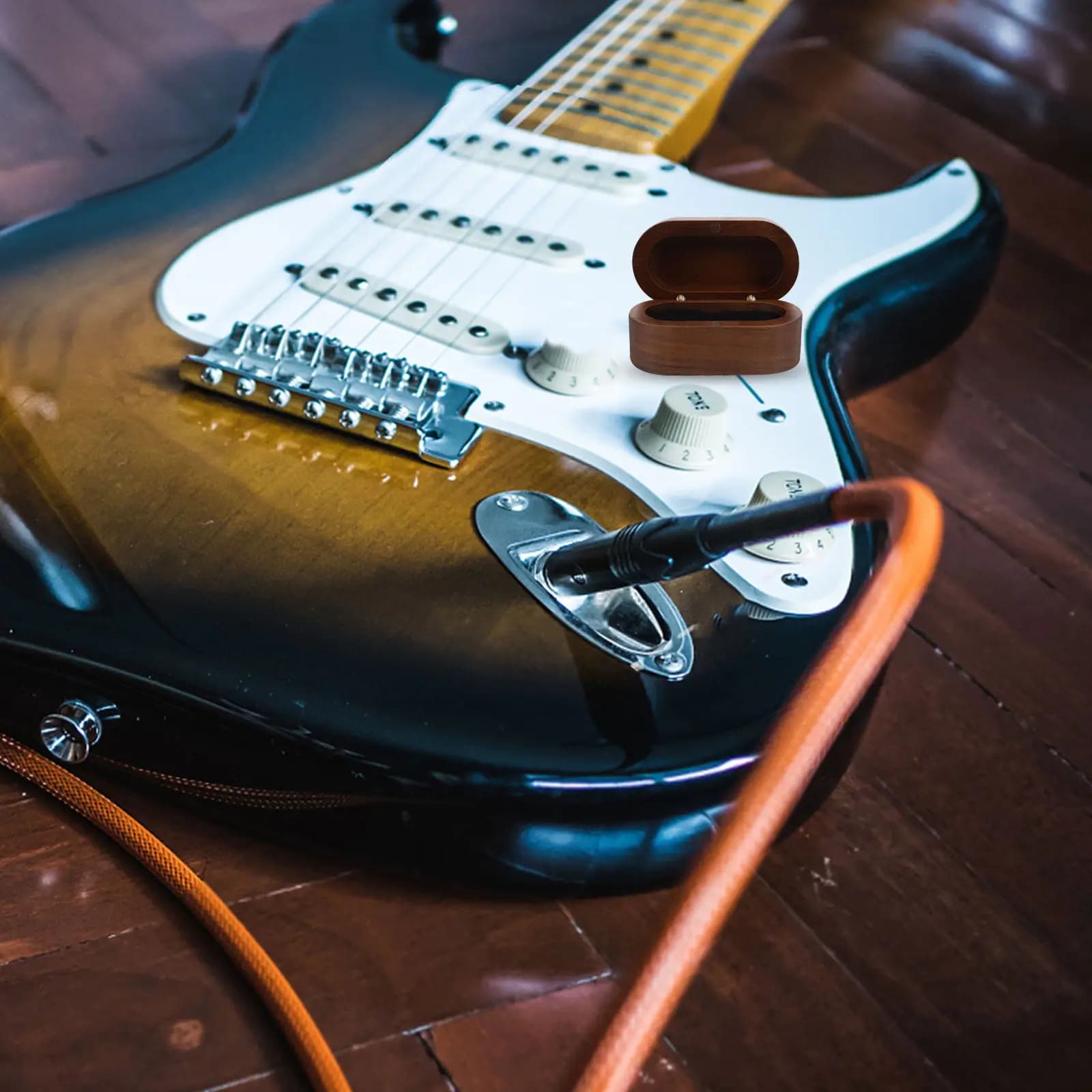 Contenitore per plettri da chitarra, robusto e resistente all'usura, portaplettri portatile, piccola scatola per riporre facilmente i plettri, scatola per plettri da chitarra