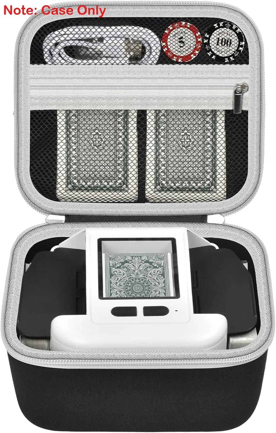 Borsa portaoggetti automatica per mescolatore di carte, supporto portaoggetti a 6 mazzi per carte mescolatore Canasta, solo scatola per borsa mescolatrice per carte Mahjong automatica