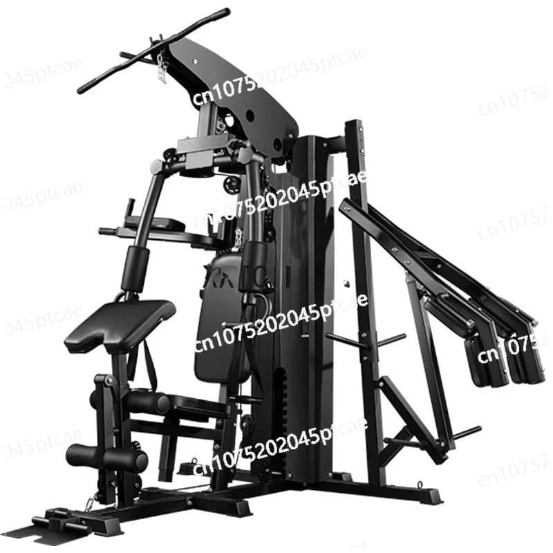 Station for three persons Multi-functional frame for deep squat with chest clamp and parallel bars Pull-up Trainer pull-down high position
