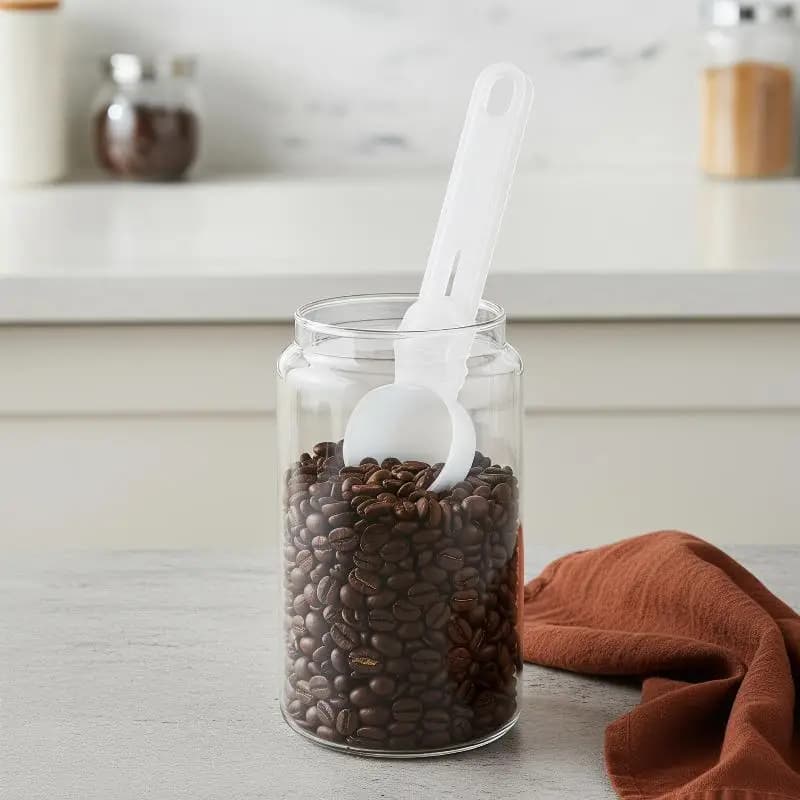 Versatile Sliding Leakproof Coffee Scoop Reusable Protein Powder Spoon Funnel For Milk Supplements Kitchen Gadgets