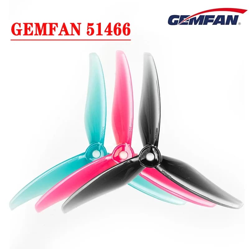 12 PZ/6 Paia GEMFAN 5 pollici 3-Lame/Tri-Lame Elica 51466 V2 MCK Prop per FPV Freestyle Racing Drone Quadcopter