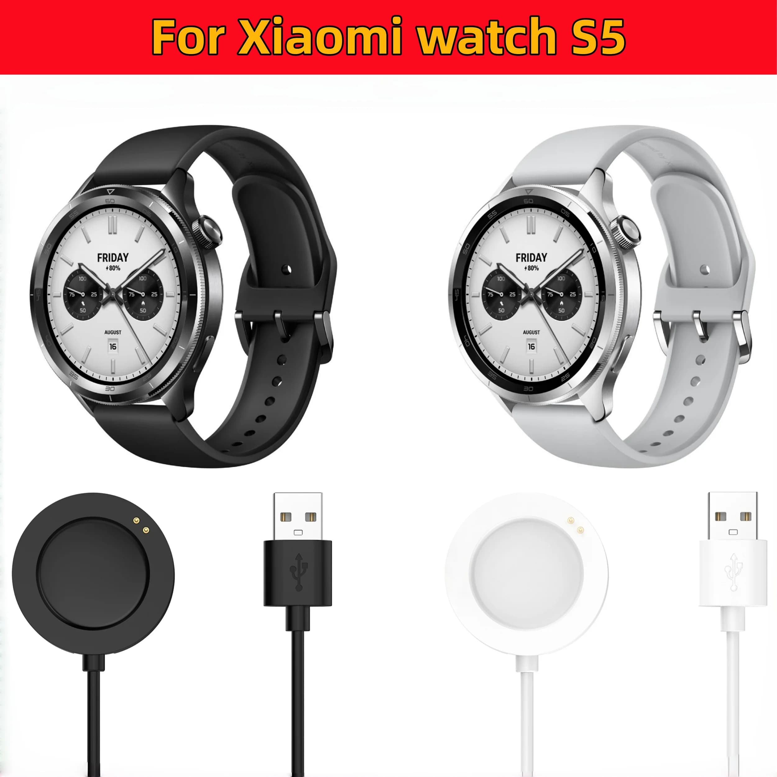 Cavo di ricarica USB per Xiaomi Watch S5 Smart Watch, caricatore magnetico