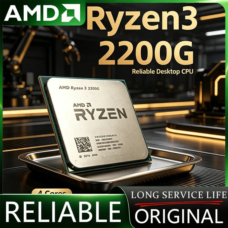 AMD Ryzen 3 2200G 3.5 GHz Quad-Core Quad-Thread Zen Socket AM4 YD2200C5M4MFB CPU Brand New 100% Hot Sale