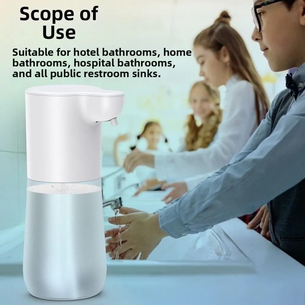 Dispenser di Sapone Automatico a Induzione da 650ML, Tecnologia di Erogazione Regolabile Schiuma/Gel, Ricarica USB Senza Contatto