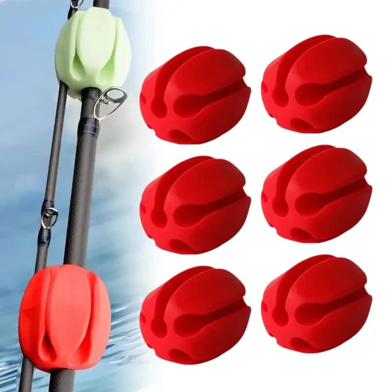 6-24 Pezzi Copertura Protettiva per Canna da Pesca, Clip di Fissaggio a Sfera, Supporto per Canna, Dispositivo di Protezione e Conservazione, Attrezzatura da Pesca, Strumenti per la Pesca