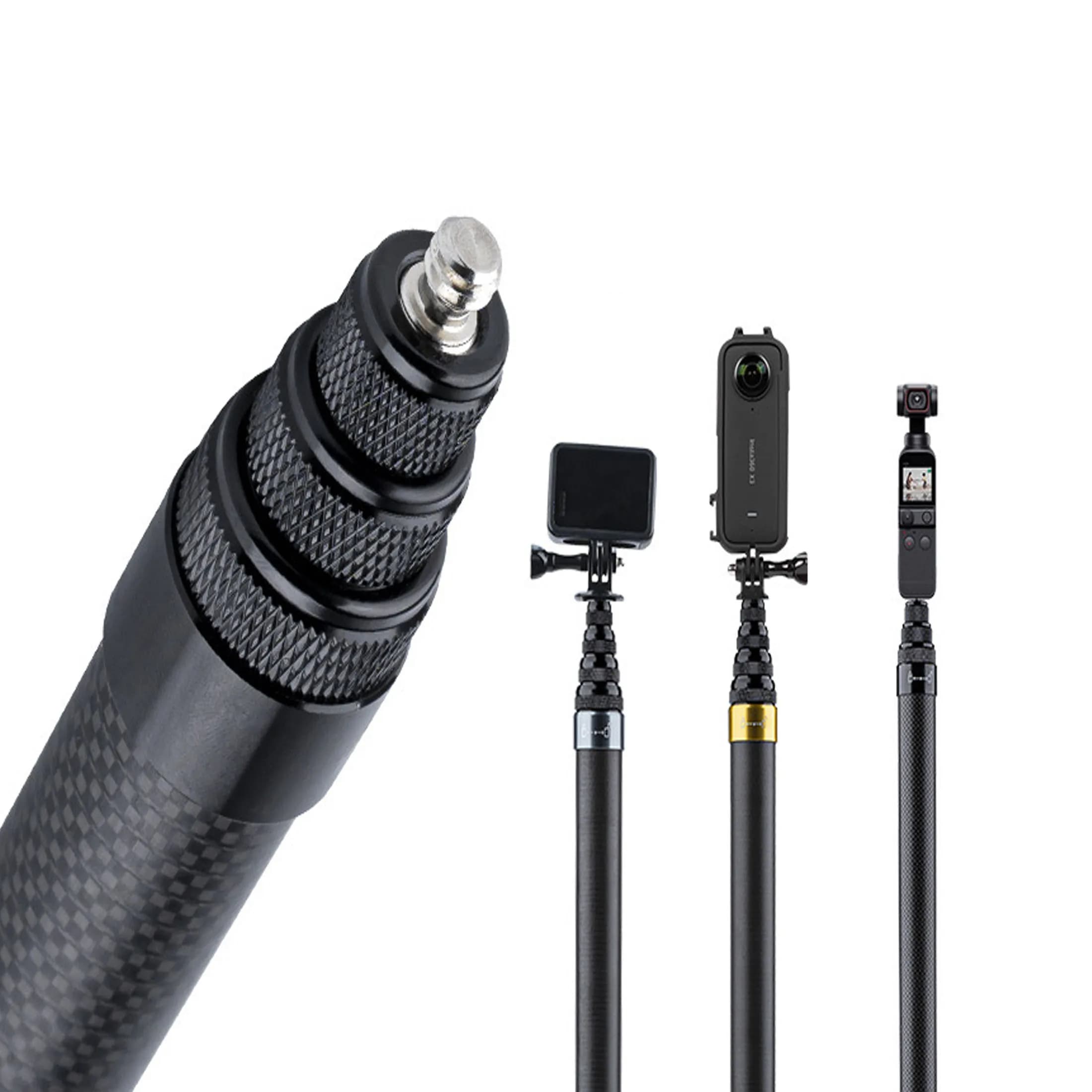 Bastone selfie 3M per Insta360 X4 X3, asta di prolunga ultra lunga invisibile in fibra di carbonio da 118 pollici per Insta360 ONE X/ONE X2