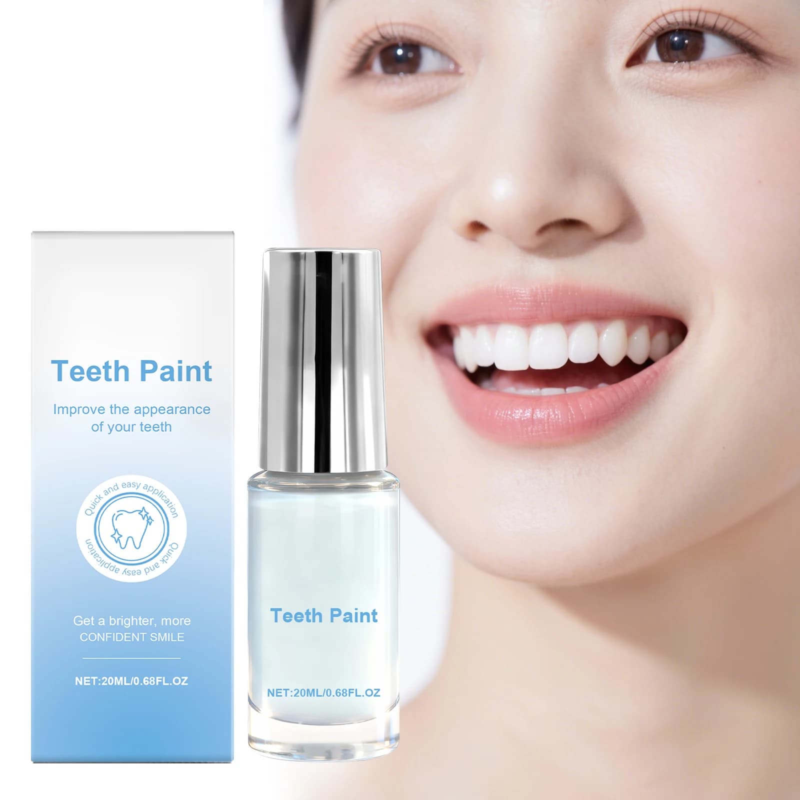 Nuova vernice per la cura dei denti per un sorriso sicuro, riduce l'ingiallimento, rimuove le macchie, senza sensibilità, vernici sbiancanti per denti per tutta la famiglia, 20g