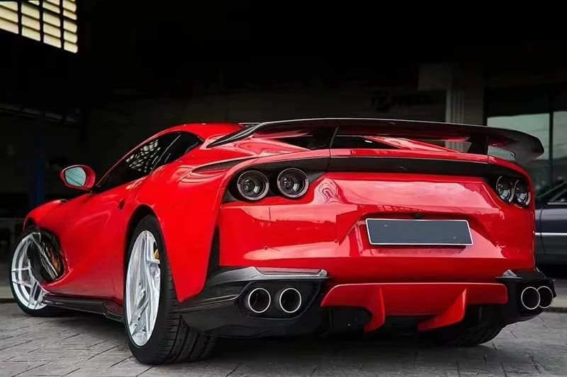 For 812 Body Kit 812 Upgrade Nty Style Carbon Fiber Front Lip Side Skirt Diffuser Spoiler