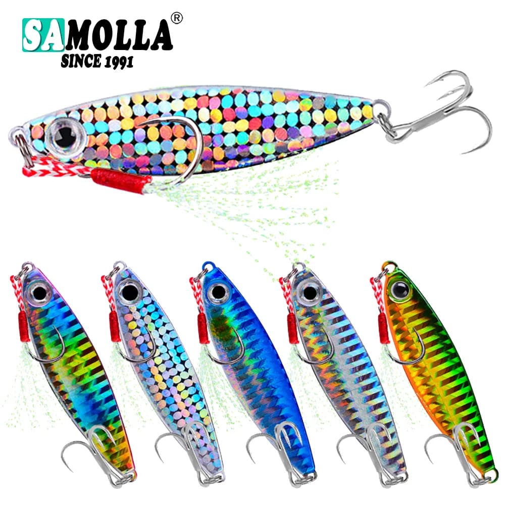 Jig in metallo esca da pesca Bass Fishing Jigs accessori pesi 7-30g pesca a traina esche d'acqua salata Isca pesce artificiale attrezzatura luccio