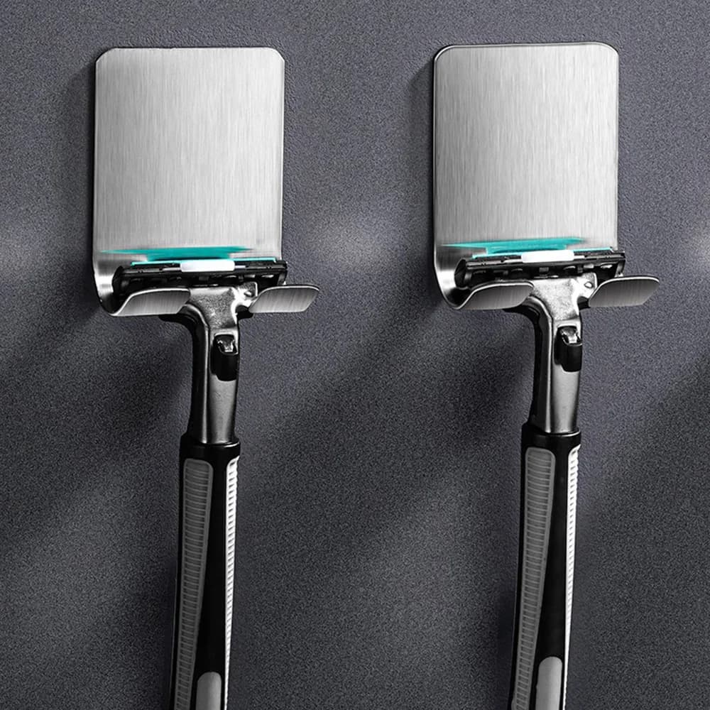 1PC Bathroom Shelf Razor Stand Wall Razor Holder Shower Razor Blade Holder Shaver Holder For Bathroom Hook Hanger Shaving Holder